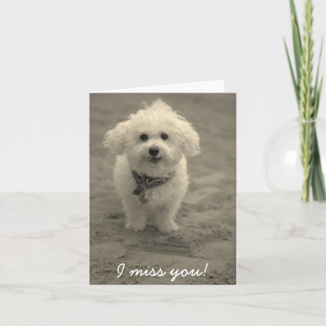 Cartão Sinto sua falta! (Frente)