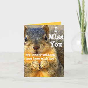 Cartão Sinto Sua Falta.