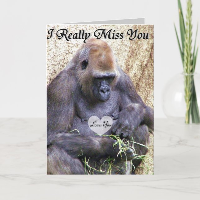 Cartão Sinto Sua Falta. (Frente)