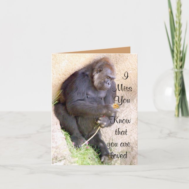 Cartão Sinto Sua Falta. (Frente)