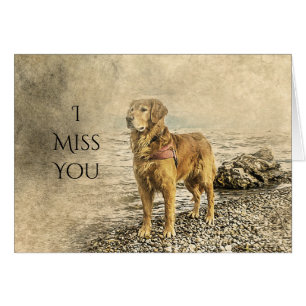 CARTÃO SINTO SUA FALTA DE CACHORRO TRISTE
