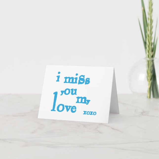 Cartão Sinto Sua Falta De Meu Amor (Frente)