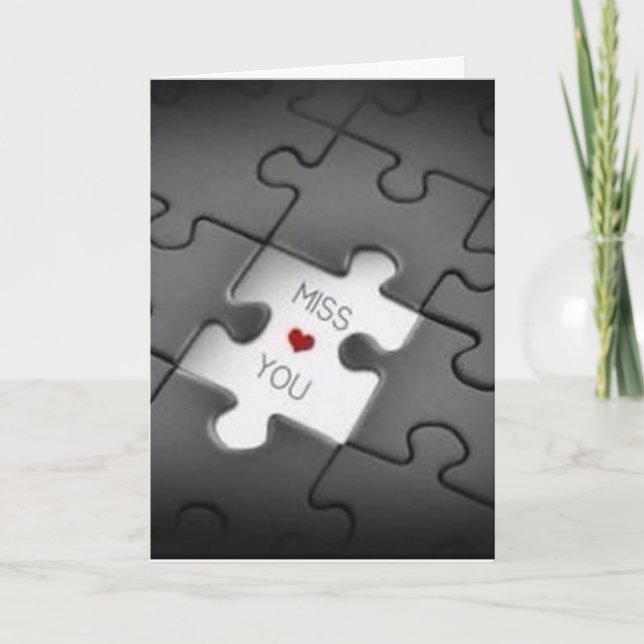 CARTÃO **SINTO SUA FALTA** MAIS DO QUE VOCÊ PODERIA SABER (Frente)