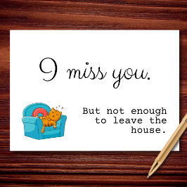 Cartão Sinto Sua Falta, Mas Não O Suficiente