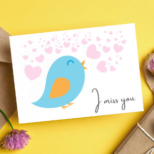 Cartão Sinto Sua Falta Pensando Em Você