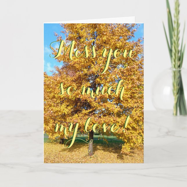 Cartão Sinto tanta saudade de você, meu amor! (Frente)