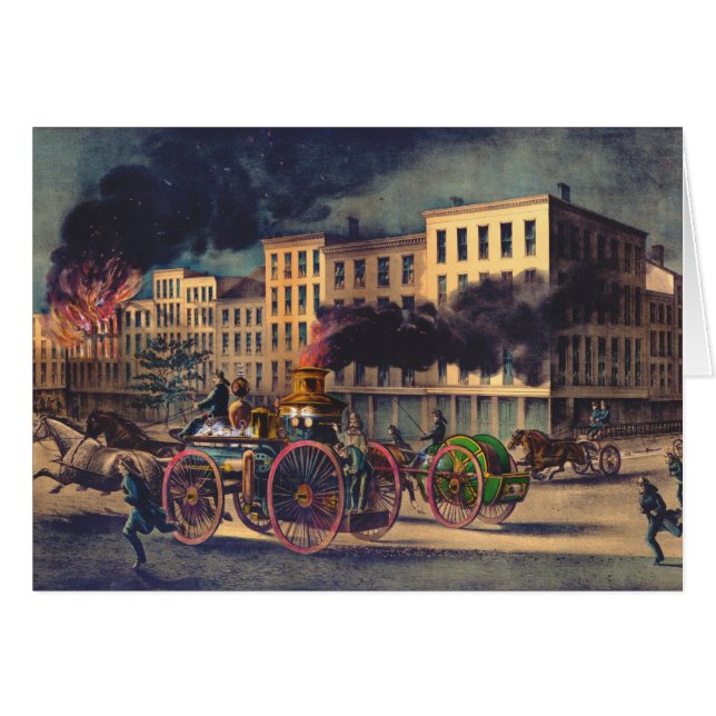 Cartão Sistema de combate ao fogo metropolitano 1866 (Frente Horizontal)