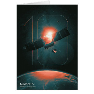 Cartão Sistema Solar, 10 anos de Satelite Maven Mars