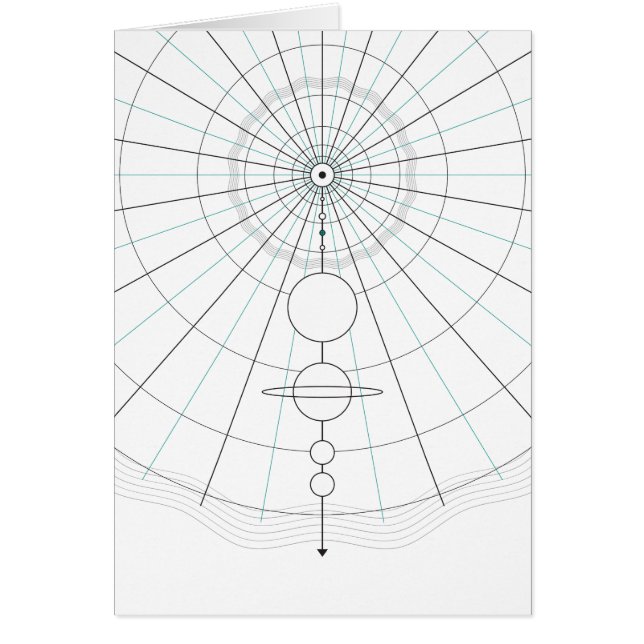 Cartão sistema solar circular (Frente)