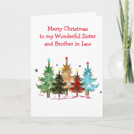 Cartão Sister and Brother in Law Christmas Greeting Card