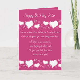 Cartão Sister Birthday Card