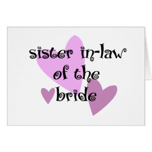 Cartão Sister In-Law da Noiva