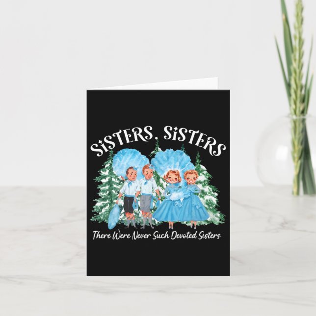 Cartão Sisters White Christmas Movie 1954 Xmas Snow Pajam (Frente)