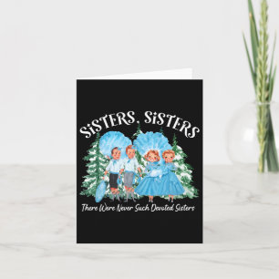 Cartão Sisters White Christmas Movie 1954 Xmas Snow Pajam