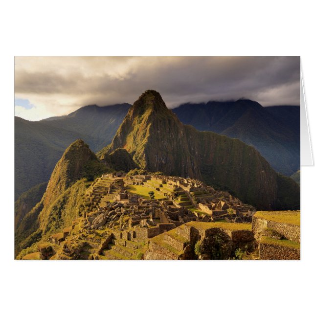 Cartão Site Machu Picchu perto de Cusco no Peru (Frente Horizontal)