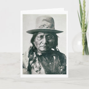 Cartão Sitting Bull (1831-1890) (b/w photo)