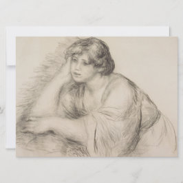 Cartão Sitting Girl (por Pierre-Auguste Renoir)