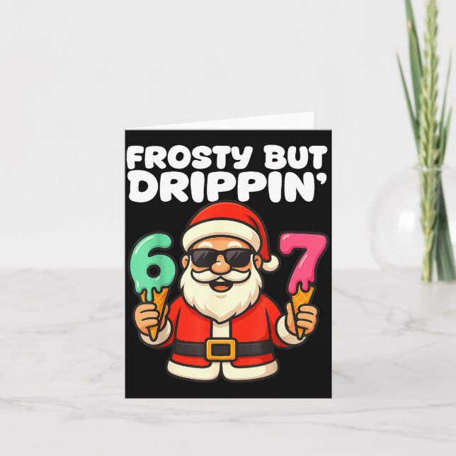 Cartão Six Seven Santa Santa Sungles Ice Cream Christmas  (Frente)