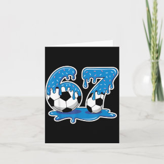 Cartão Six Seven Soccer Ice Cream Drip Funny Design