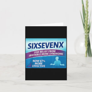 Cartão Sixsevenx Alívio de Números de Meme Paródia Profes