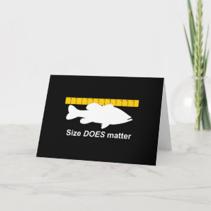 Cartão "Size Does Matter" - Funny bass fishing