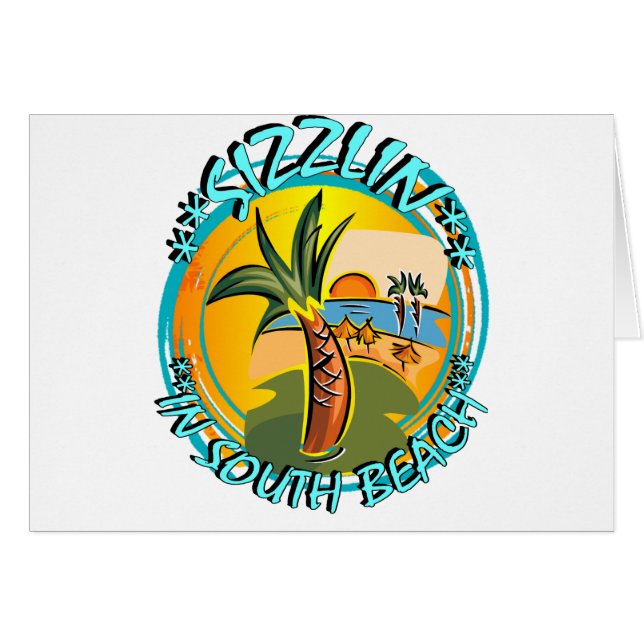 Cartão Sizzlin No South Beach (Frente Horizontal)