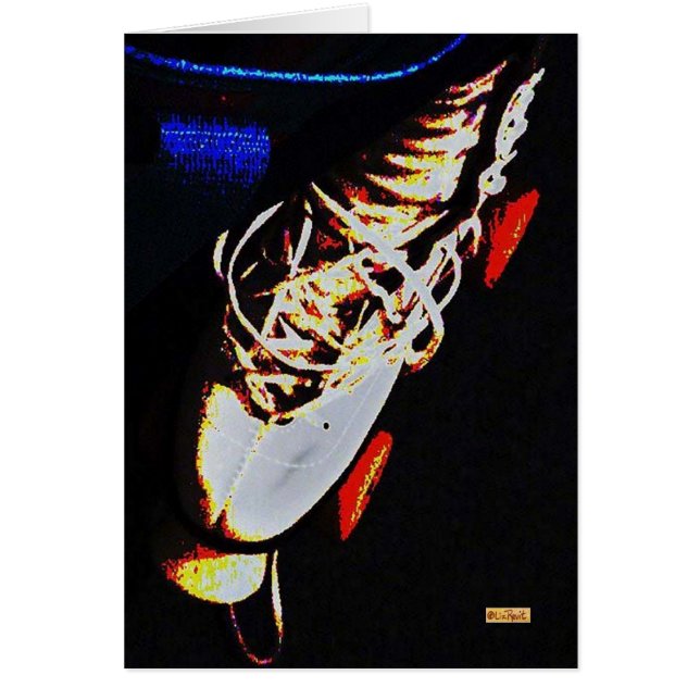 Cartão Skate com rodas alaranjadas (Frente)