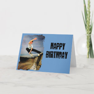 Cartão Skate na Parede