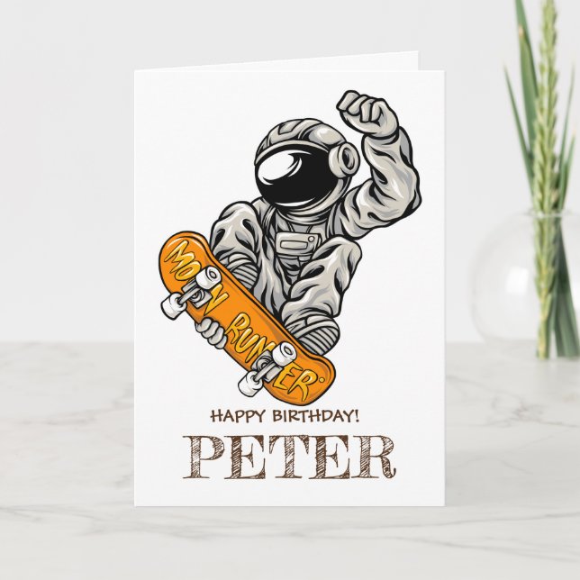 Cartão SKATEBOARD Astronauta (Frente)