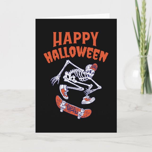 Cartão Skateboard Halloween (Frente)