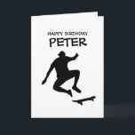 Cartão SKATEBOARD HELY BIRTHDAD FRIEND Card<br><div class="desc">SKATEBOARD HELY BIRTHDAY Boy Nada diz "eu me importo" como um cartão personalizado de alta qualidade com uma mensagem sincera. Muitos valorizarão um bom cartão personalizado sobre o presente que ele traz. Um cartão que manterá sua qualidade por toda a vida, para sempre lembrar a essa pessoa especial aquela bela...</div>