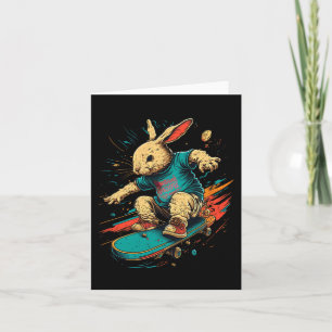 Cartão Skateboard Para Garota Adolescente Bunny East