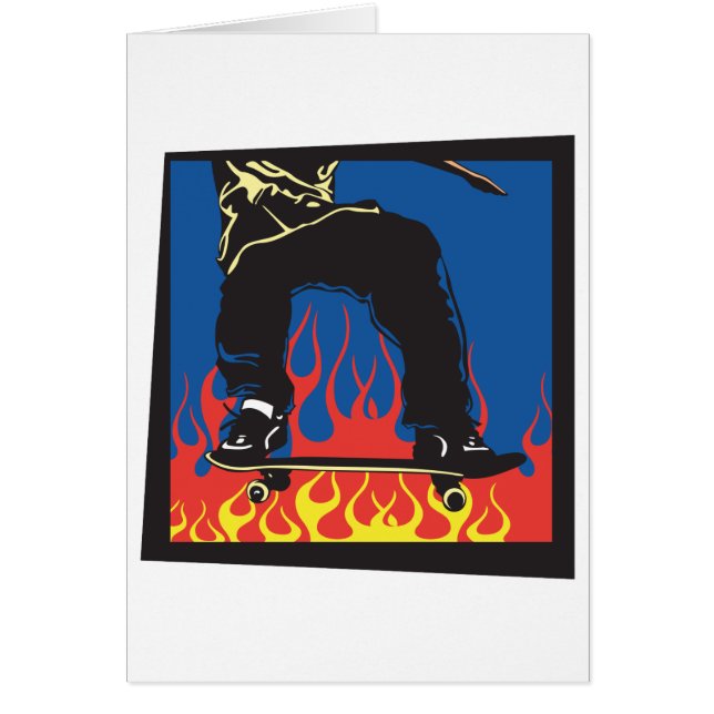 Cartão Skateboarder (Frente)