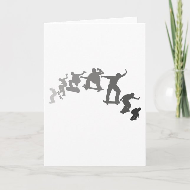 Cartão Skateboarding (Frente)