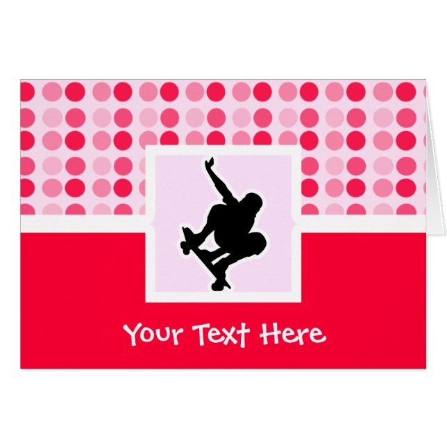 Cartão Skateboarding bonito (Frente Horizontal)