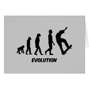 Cartão Skateboarding da evolução