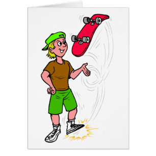 Cartão Skater Boy Skateboard