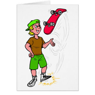 Cartão Skater Boy Skateboard