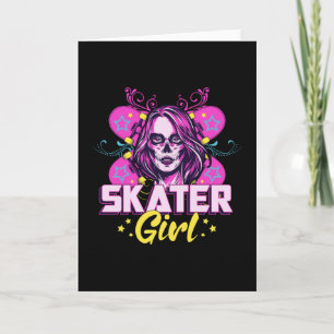 Cartão Skater Girl Sk8 Skateboard Girls Skating Gift Idea
