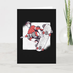 Cartão Skater Skateboard Vintage