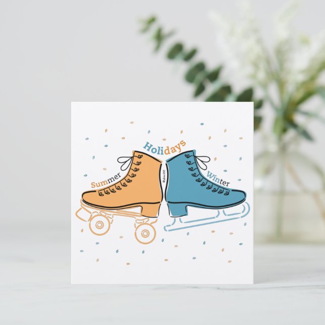 Cartão Skates da minha vida (Em pé/Frente)