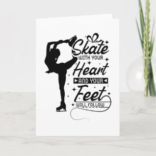 Cartão Skating Heart Figure