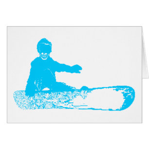 Cartão skeleboarder.