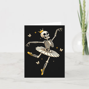 Cartão Skeleton Ballerina Balé Dance Cute Halloween Cos