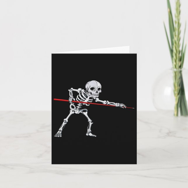 Cartão Skeleton Billiards Billiard Piscina Snooker Hallow (Frente)