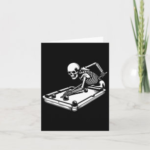 Cartão Skeleton Billiards Halloween Piscina Snooker Billi