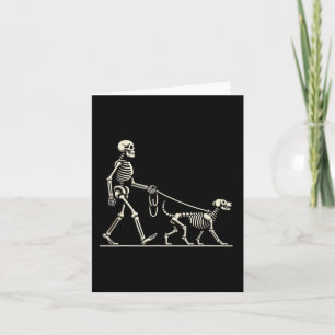 Cartão Skeleton E Cachorro Preguiçosos Figurinos De Hallo
