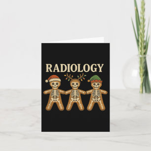 Cartão Skeleton Gingerbird Radiologia Natal Férias X