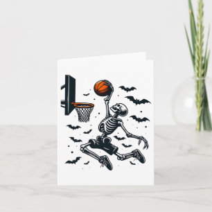 Cartão Skeleton Halloween Skeleton Sketll Player