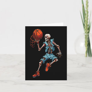 Cartão Skeleton Halloween Spooky Dunking Skull